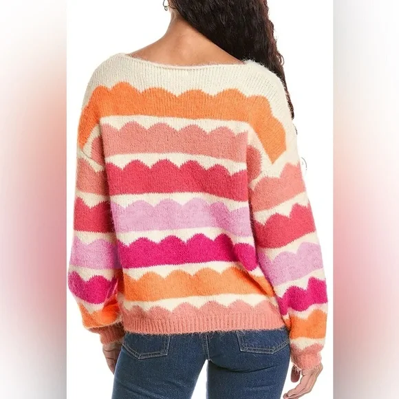 Boat Neck Long Sleeve Sweater 10010037483 - Picture 3 of 4